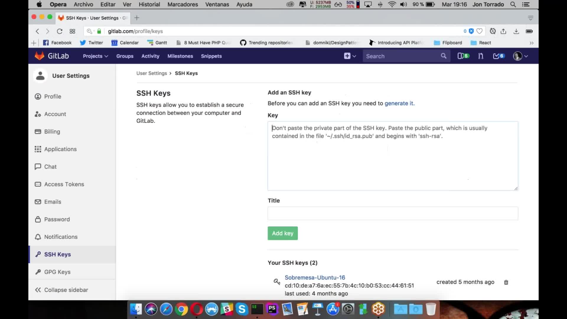 03 Configuración de un proyecto en GitLab