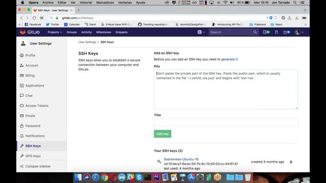 03 Configuraci&oacute;n de un proyecto en GitLab
