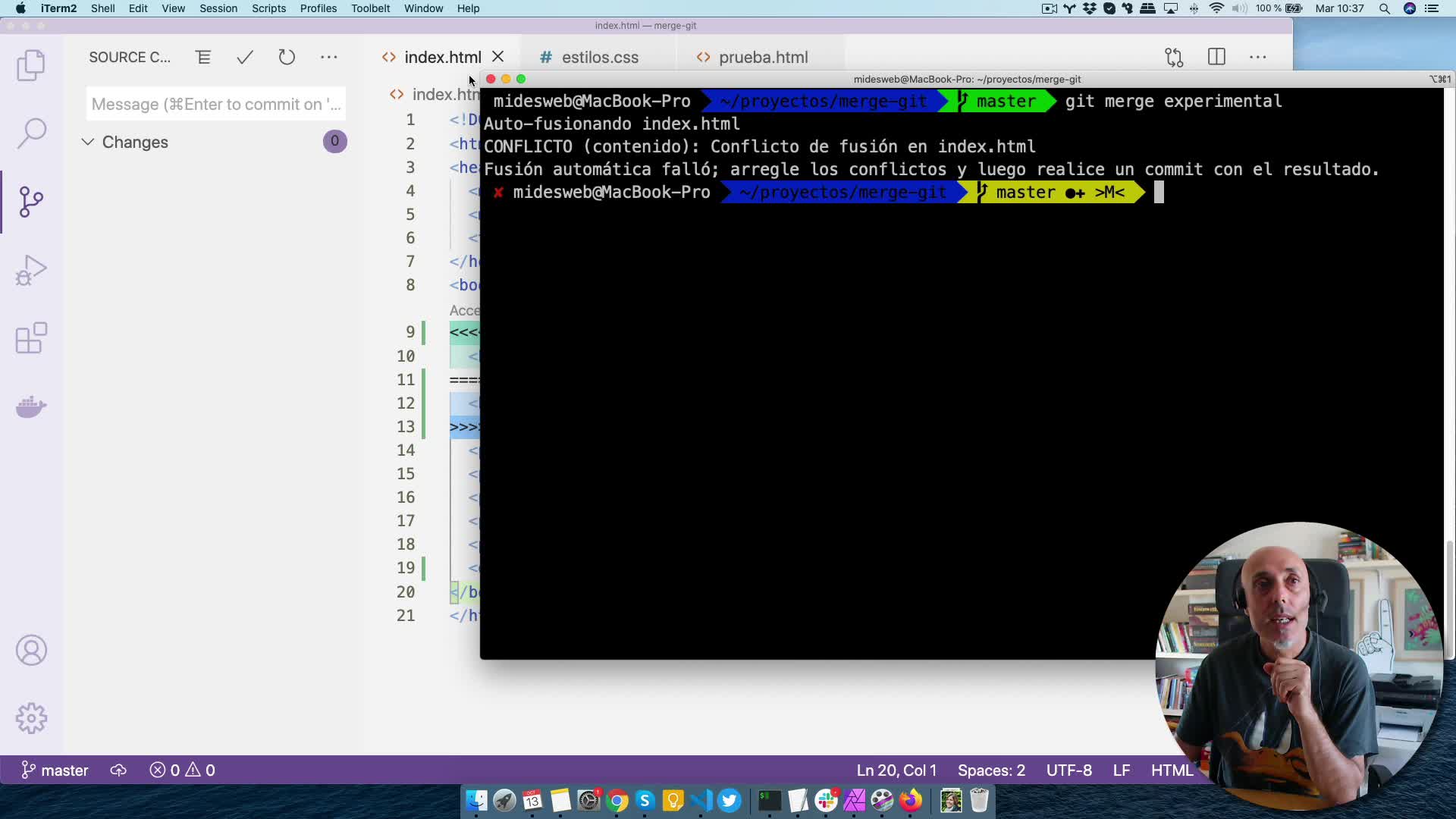 09 Fusionar ramas con Git merge