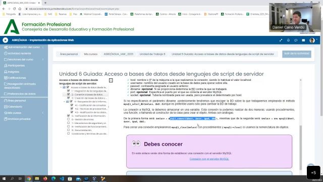 Clases on-line IAW 2ASIR DISTANCIA UT6 Acceso a BD mediante PHP- Parte01-20230